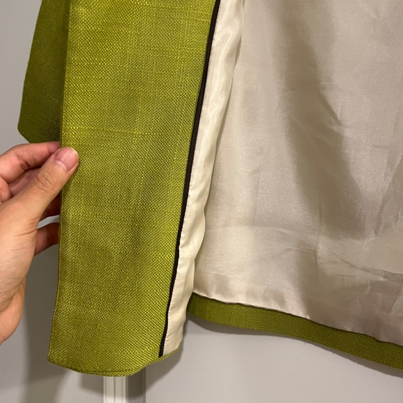 New Kate Spade New York Green Cropped Open Front Jacket Blazer 4 - Picture 4 of 4